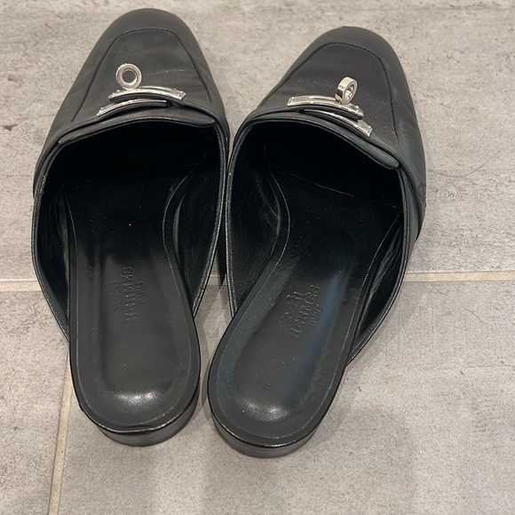 Hermes Black Leather Oz mule - Picture 5 of 7